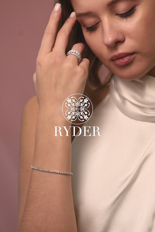 Petite Ruby and Diamond Tennis Bracelet | Wedding Bands Company